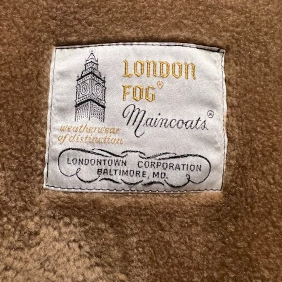 Vintage London Fog belted rain Trench Coat w/ detachable lining & hood Sz 10 P - Picture 6 of 10